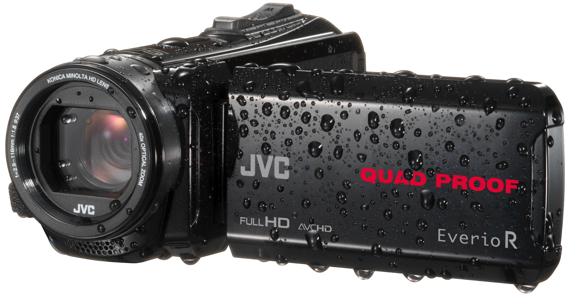 Videocámara acuática - JVC GZ-R435BEU Everio R Quad Proof, Full HD, Sumergible 5 metros, Negro