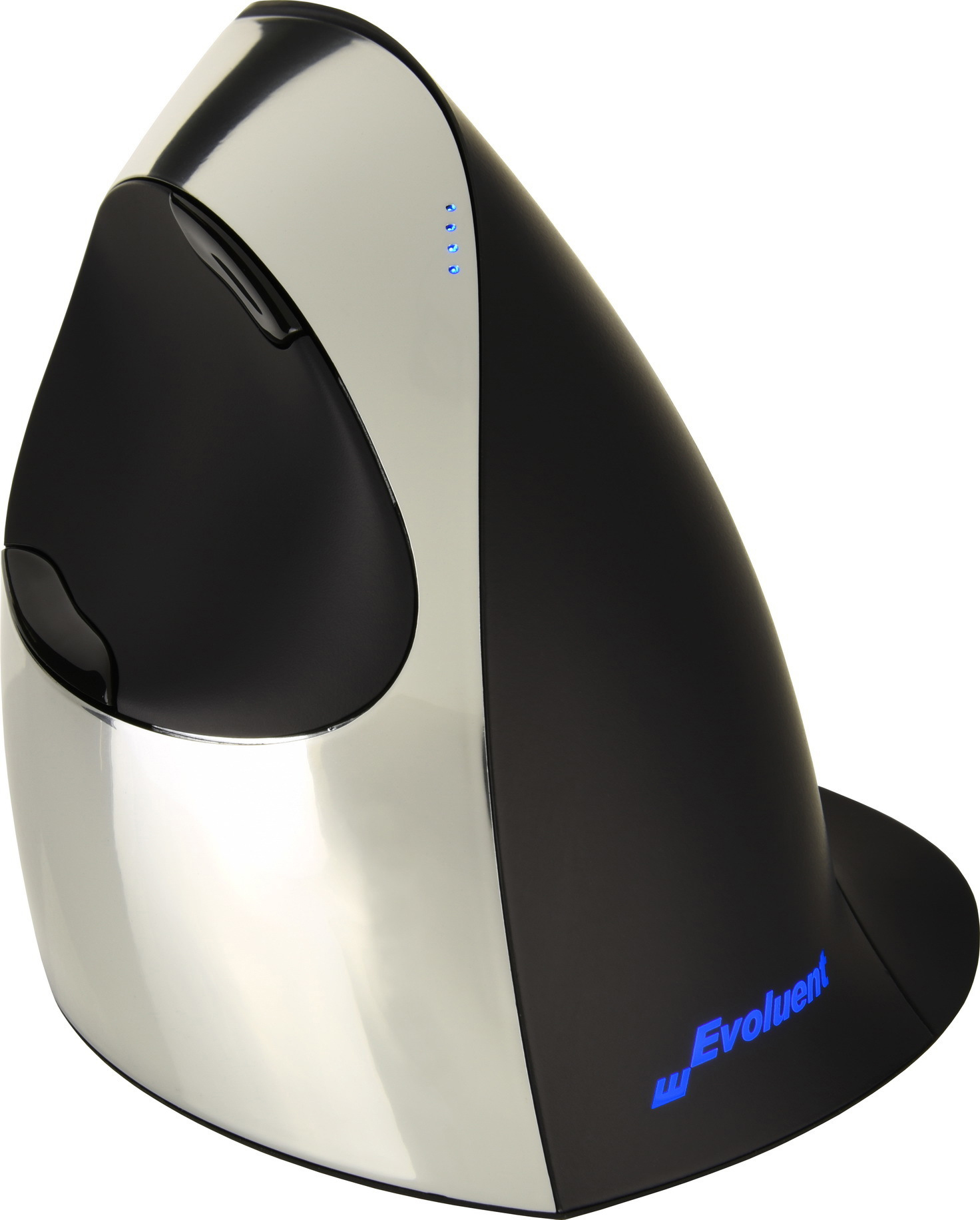 EVOLUENT Vertical Mouse C Right ergonomische Funkmaus, Schwarz/Silber