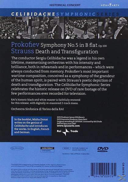DVD-Rückseite. Text mit Credits, Details und einem Bild eines Dirigenten.