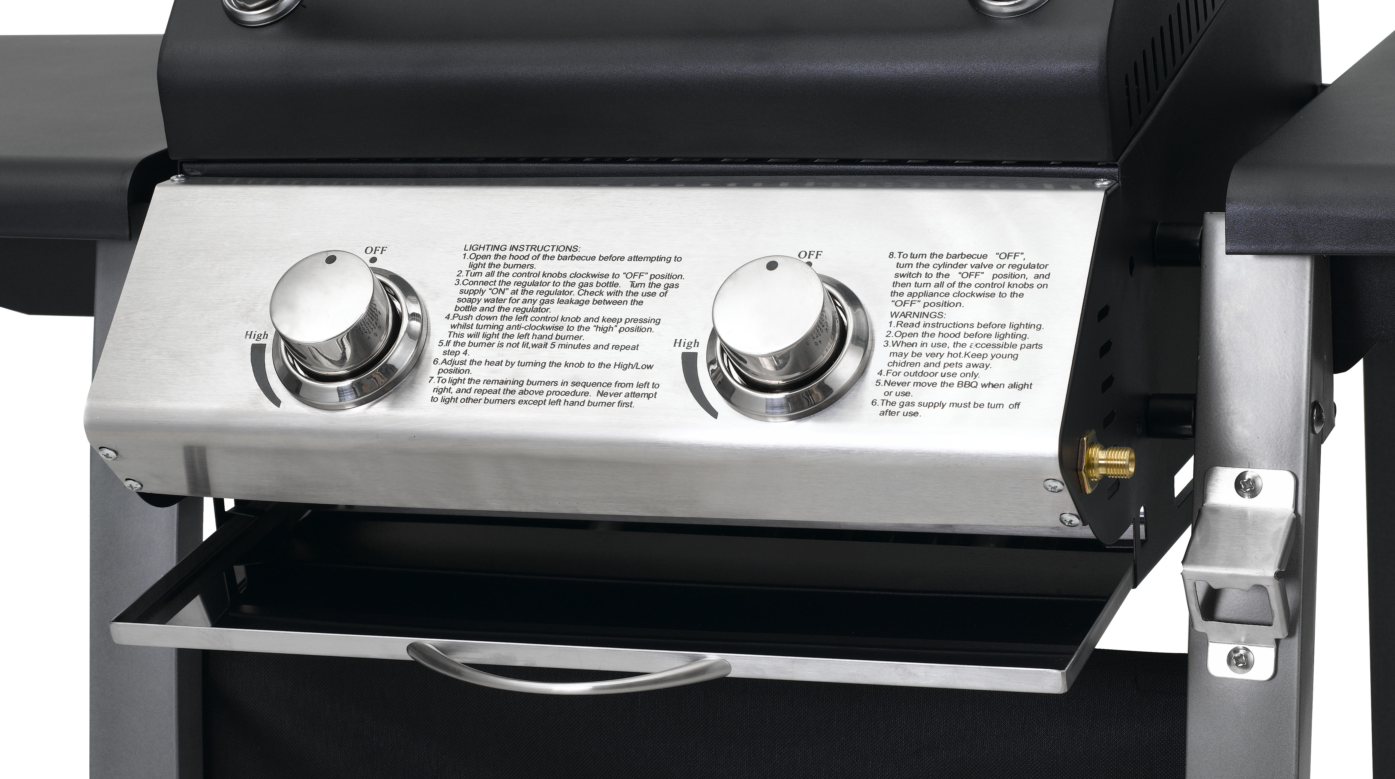 TEPRO 3163 Carrollton Gasgrill, Schwarz/Silber (6300 Watt)