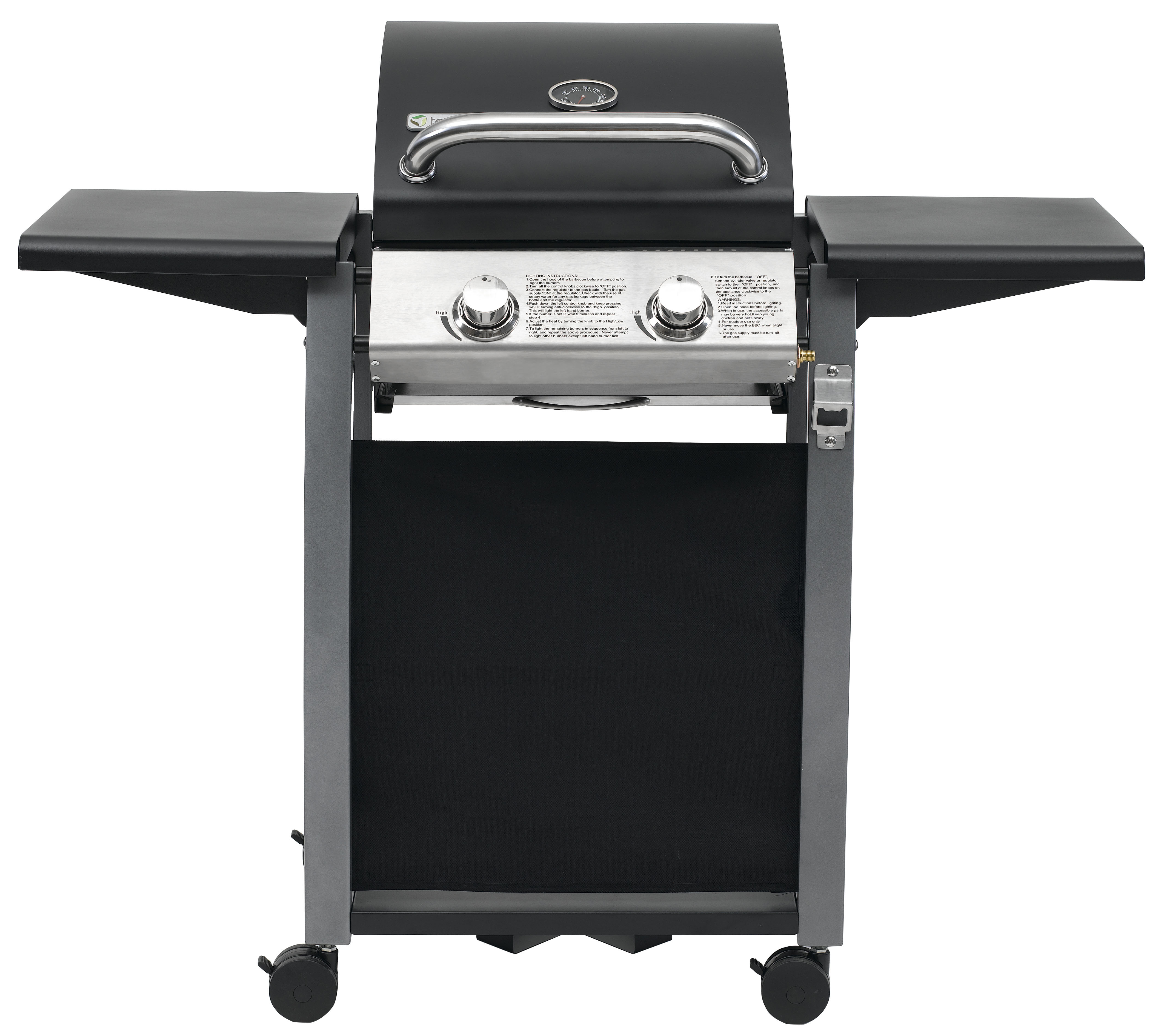 TEPRO 3163 Carrollton Gasgrill, Schwarz/Silber (6300 Watt)