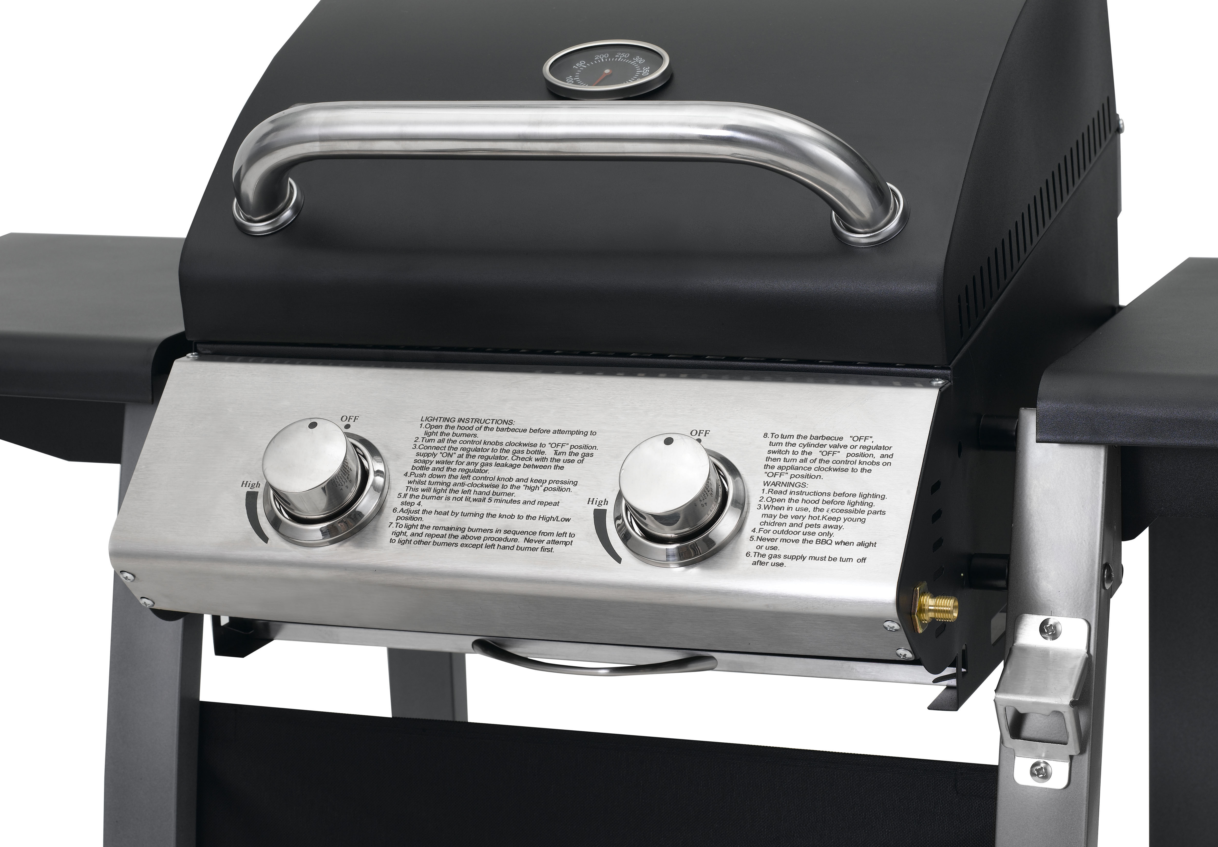 TEPRO 3163 Carrollton Gasgrill, Schwarz/Silber (6300 Watt)