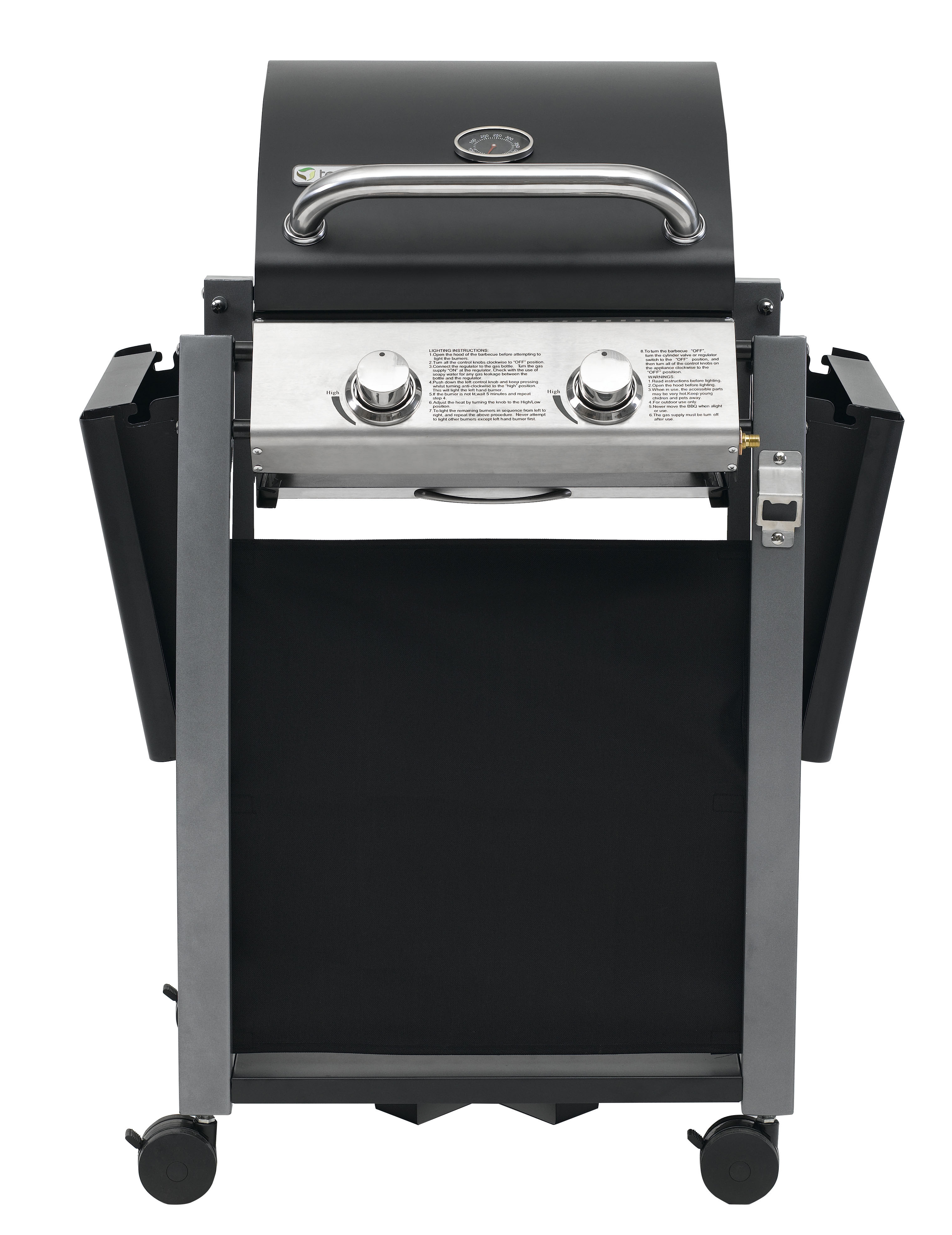 TEPRO 3163 Carrollton Gasgrill, Schwarz/Silber (6300 Watt)