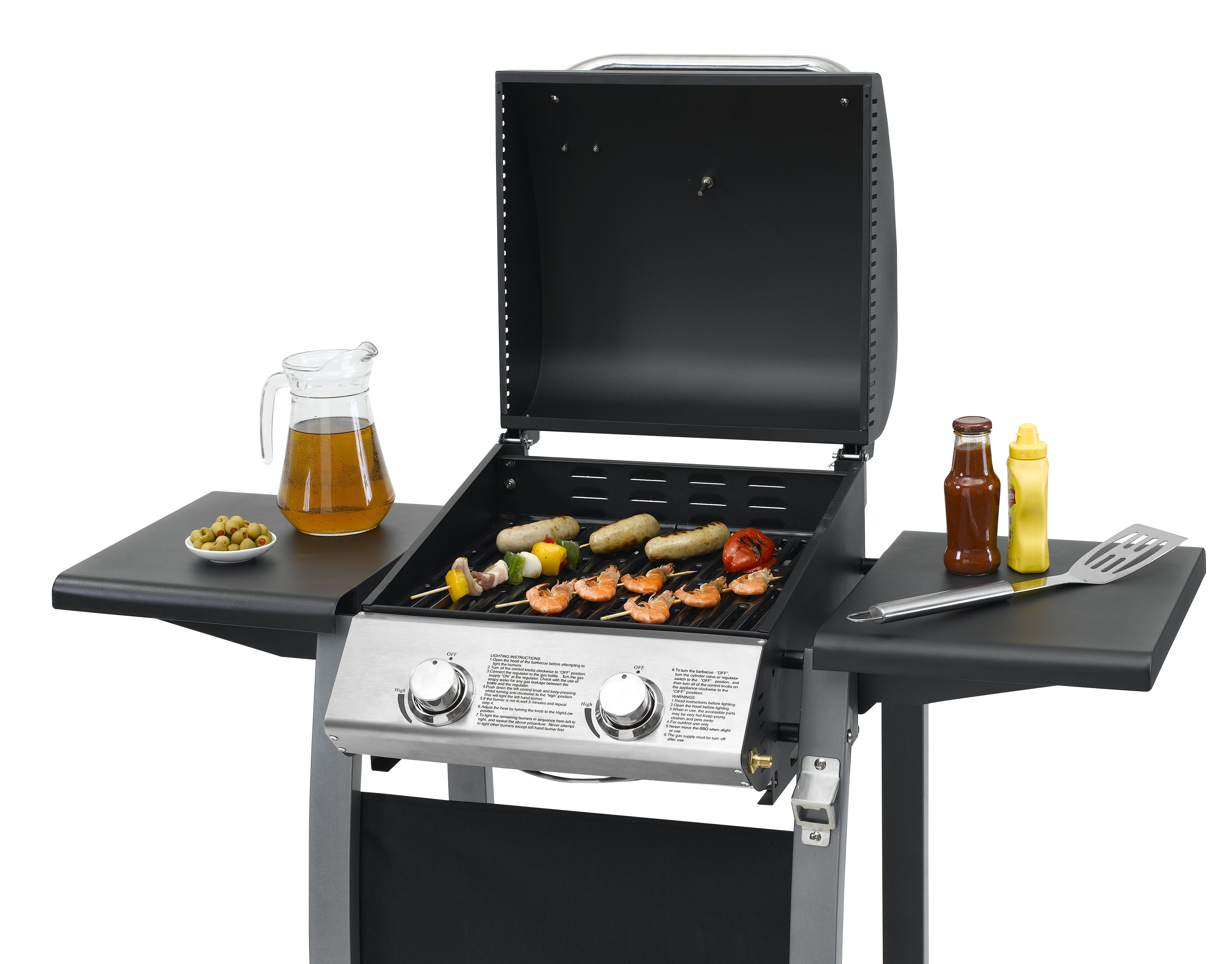 TEPRO 3163 Carrollton Gasgrill, Schwarz/Silber (6300 Watt)