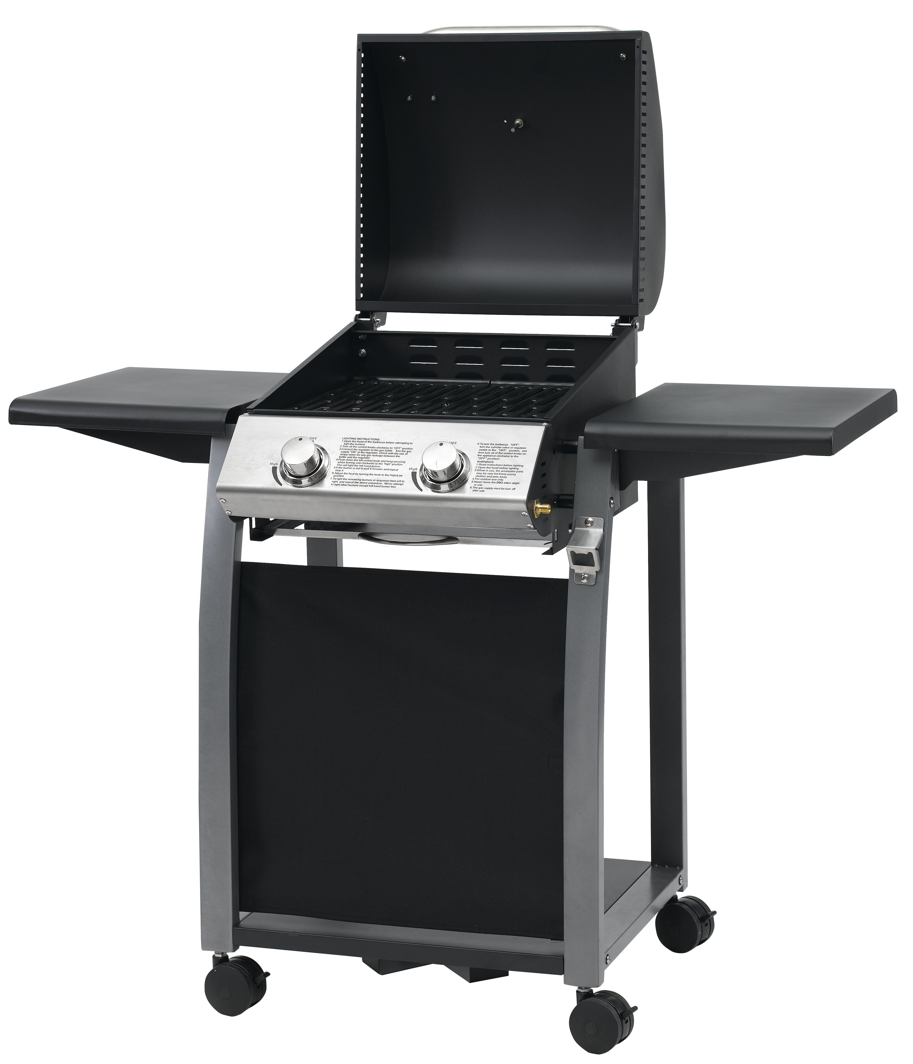 TEPRO 3163 Carrollton Gasgrill, Schwarz/Silber (6300 Watt)