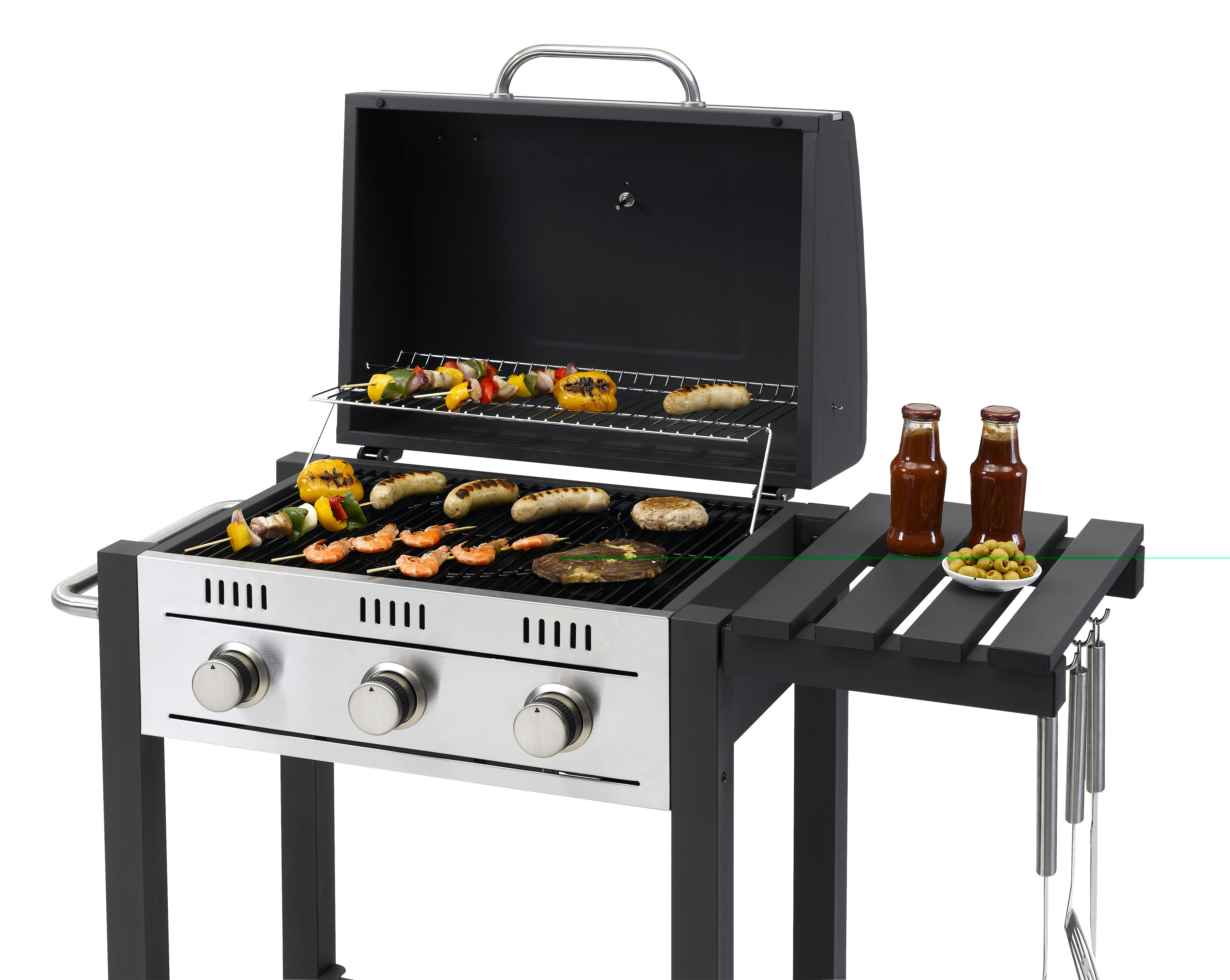 TEPRO 3167 Toronto Gas Gasgrill, Anthrazit/Edelstahl (9000 Watt)