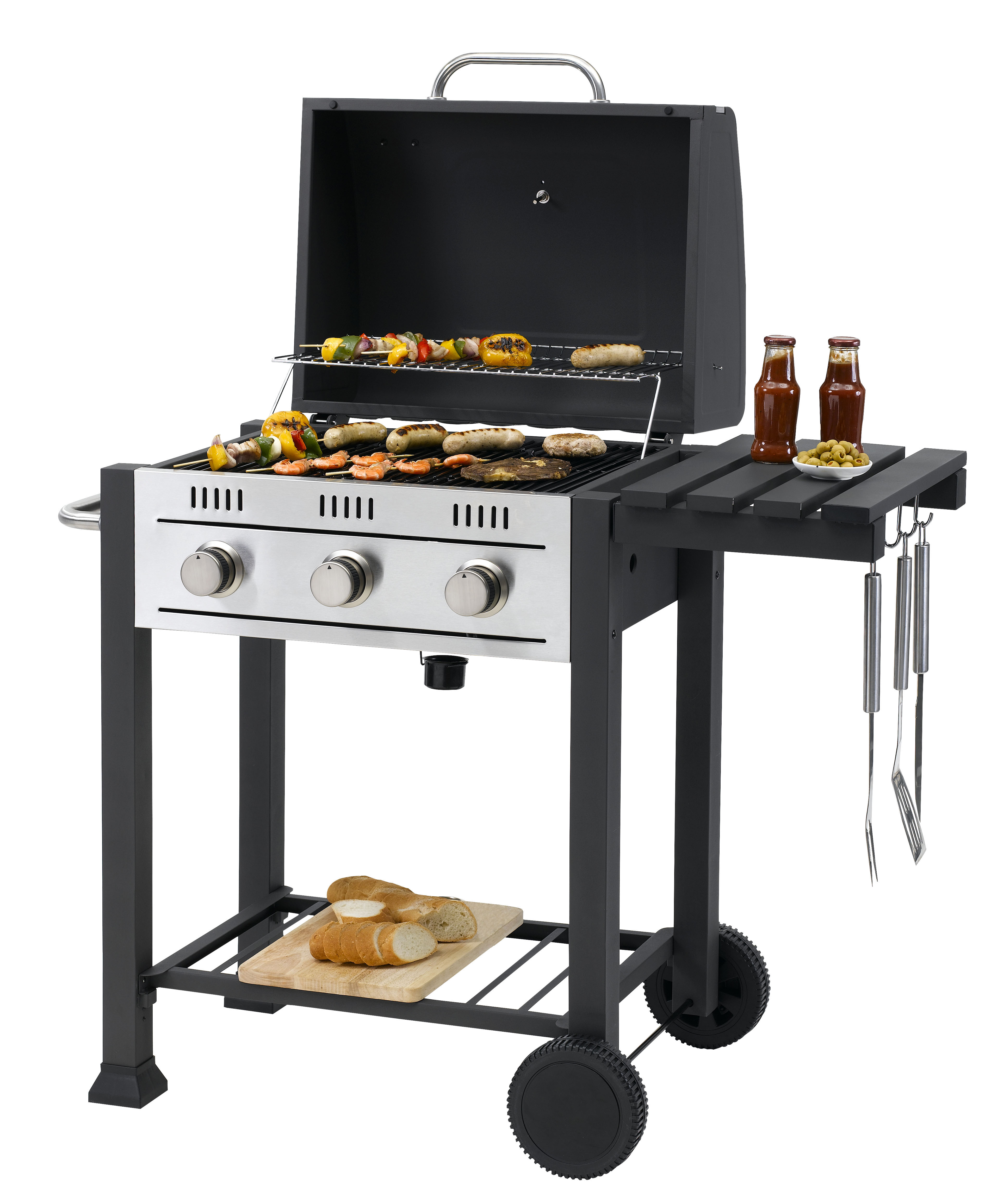 TEPRO 3167 Toronto Gas Gasgrill, Anthrazit/Edelstahl (9000 Watt)