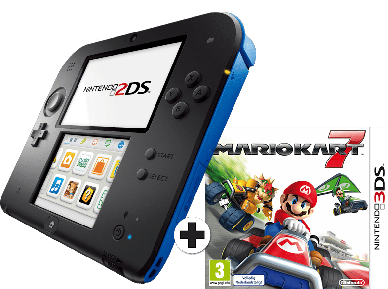 NINTENDO 2DS Blauw + Kart 7 kopen? | MediaMarkt