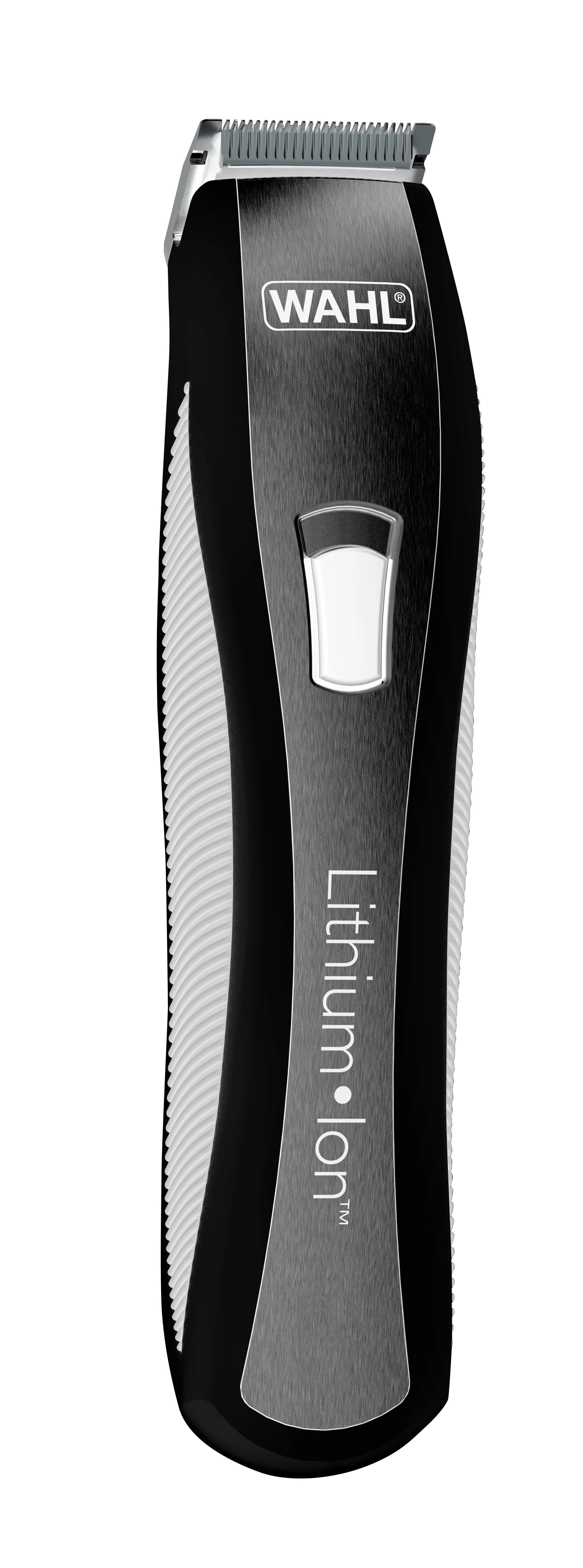 Ein schwarzer und silberner Wahl Lithium-Ionen-Haarschneider.