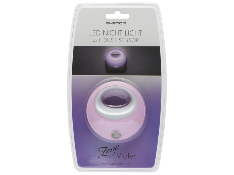 Rózsaszín és fehér éjszakai fény szürkületérzékelővel. A szöveg: 'LED Night Light'.