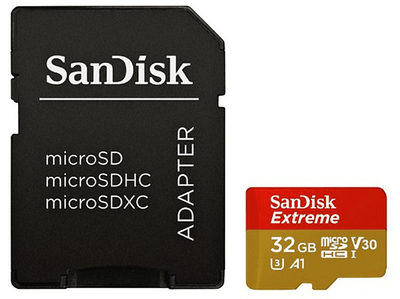 SANDISK Geheugenkaart microSDHC Extreme 32 GB Class 10 (173417)