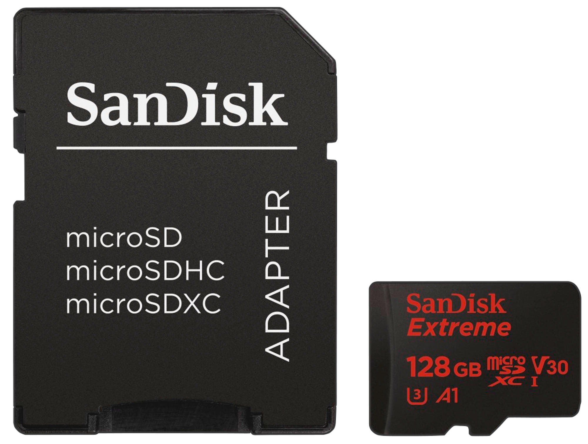 SANDISK Extreme®, Micro-SDXC Speicherkarte, 128 GB, 100 MB/s