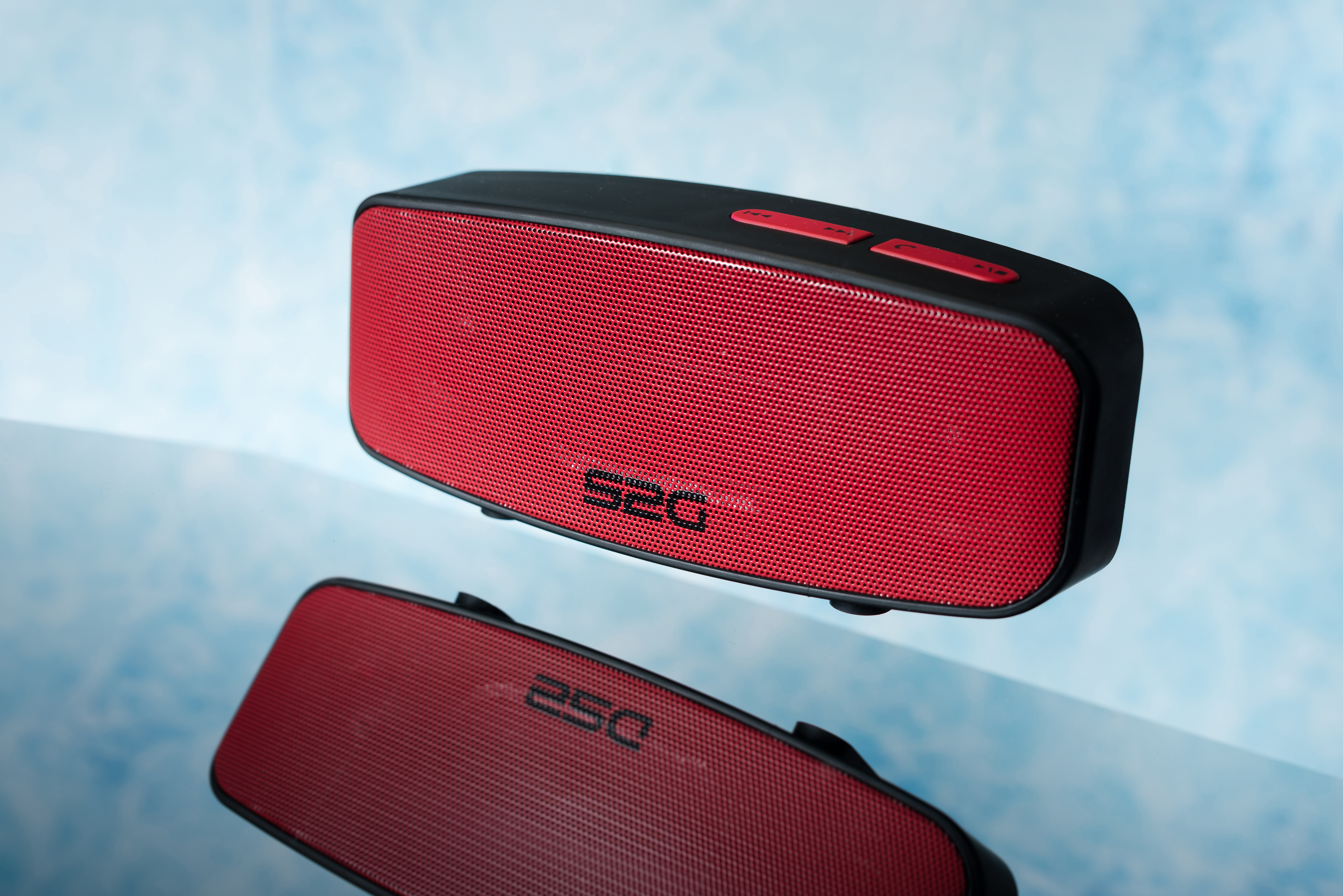 SOUND2GO Axess Stereo Bluetooth Lautsprecher, Schwarz/ Rot
