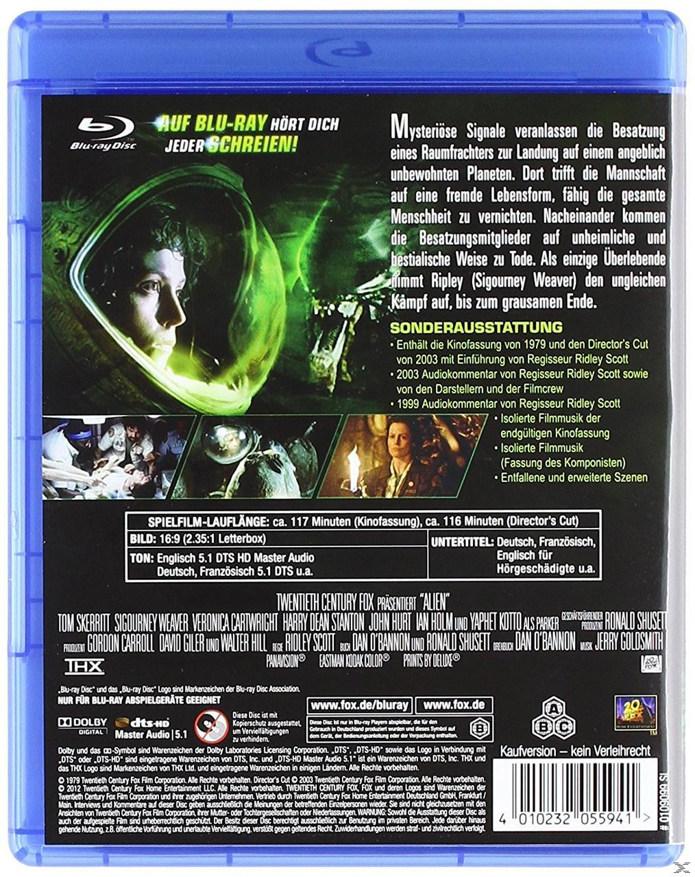 Blu-ray Disc-Hülle hinten mit Filmdetails, Bildern und Text in mehreren Sprachen.