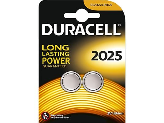 DURACELL CR2025 3 V - Batteria a bottone (Argento)