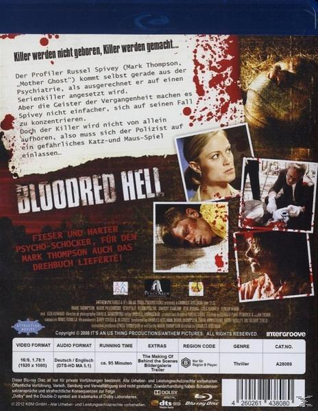 DVD-Rückseite, Filmszenen. Text auf Deutsch, mit Blut und Bildern.