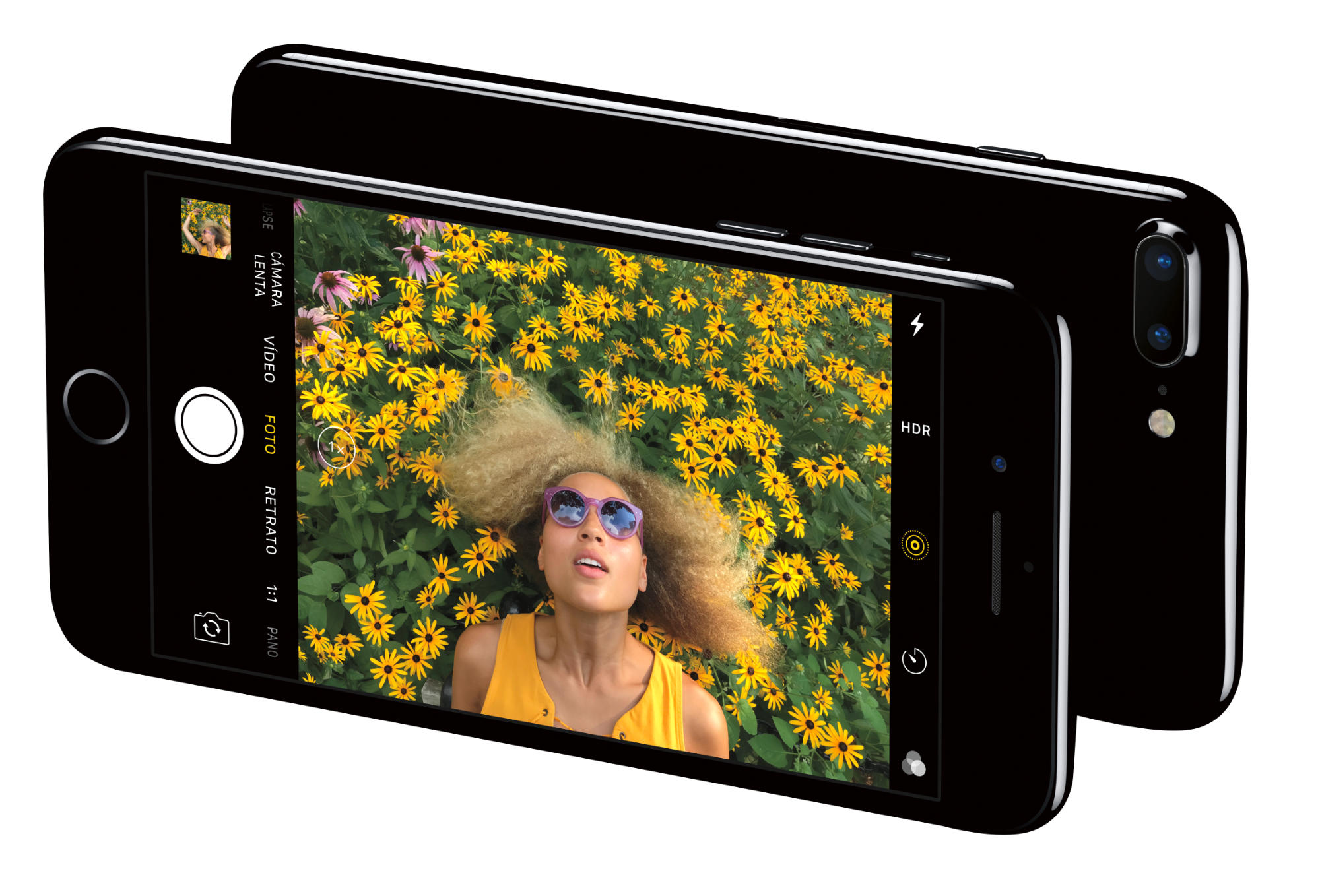 Apple iPhone 7 PLUS de 128GB, pantalla Retina HD de 5.5" y doble , negro brillante