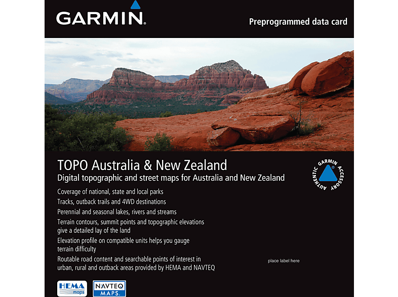GARMIN TOPO Australia & New Zealand - Kartenmaterial (Schwarz)