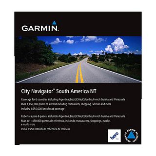 GARMIN City Navigator® South America NT - MicroSD/SD Karte, Kartenmaterial, passend für Navigationsgerät, Schwarz