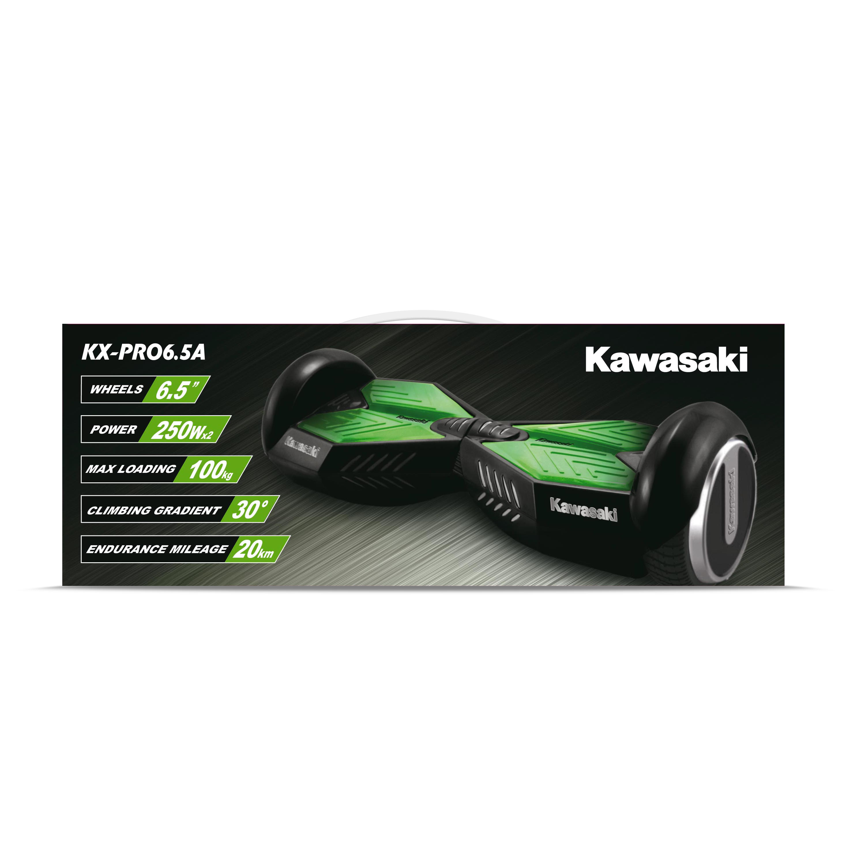 KAWASAKI E-Balancer Hoverboard 6.5 Zoll, schwarz (KSHOVERBOARD1BLK)