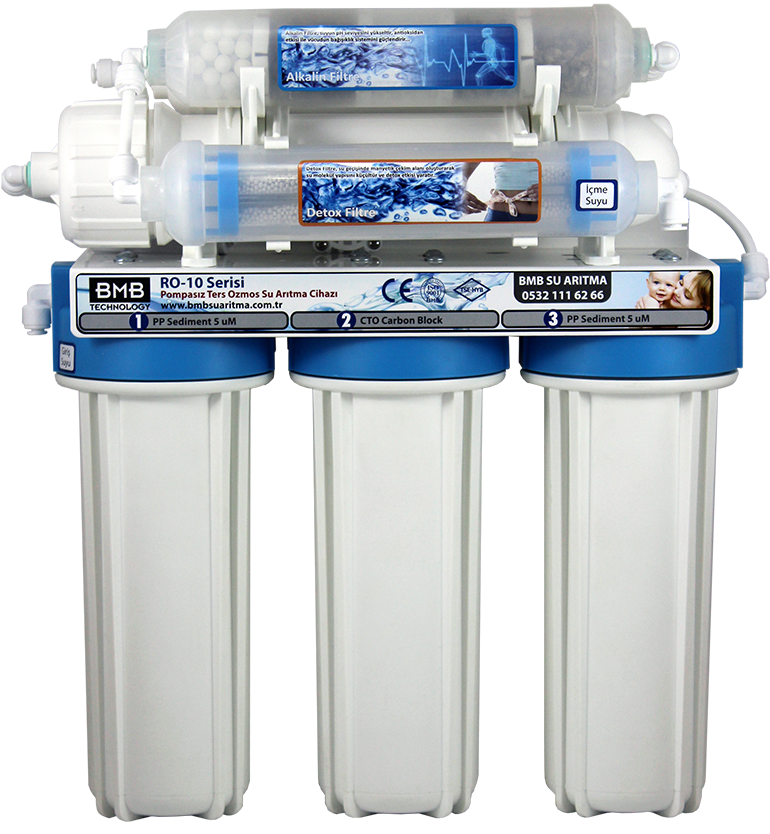 BMB RO-10 Alkalin ve Detox Filtre Özellikli Su Arıtma Cihazı