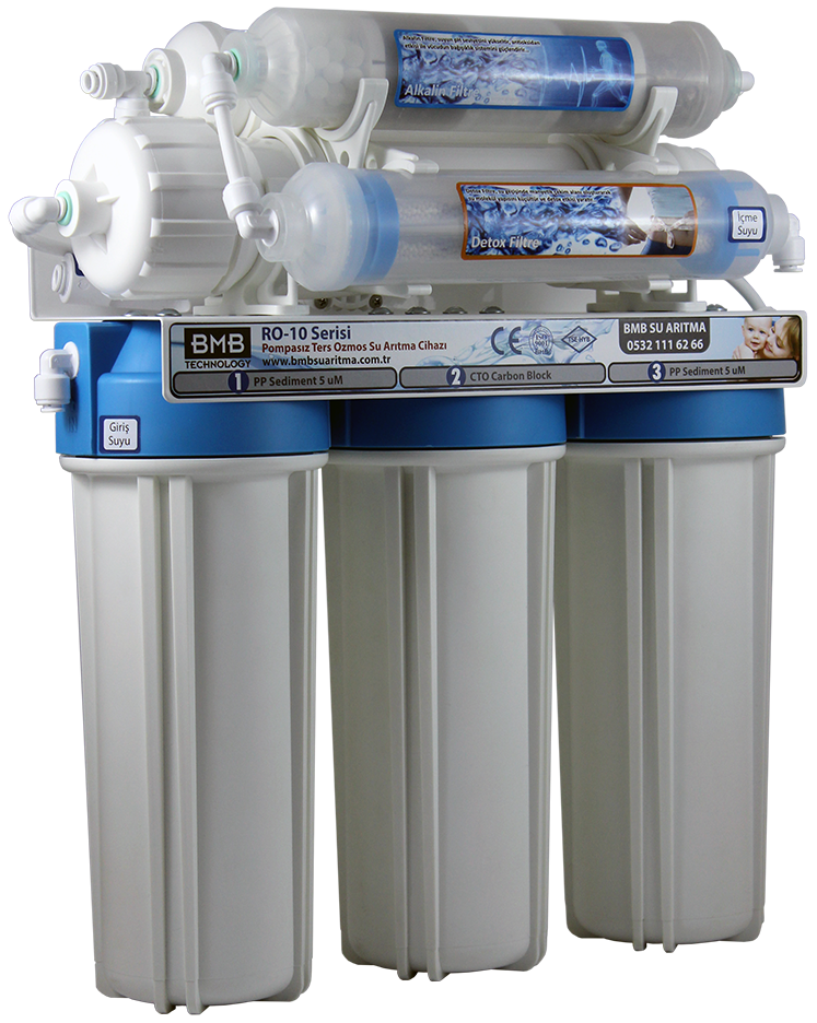BMB RO-10 Alkalin ve Detox Filtre Özellikli Su Arıtma Cihazı