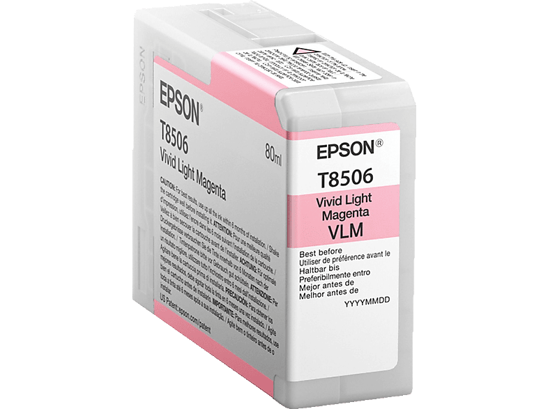 EPSON Original Tintenpatrone Lebendiges (C13T850600) helles Magenta