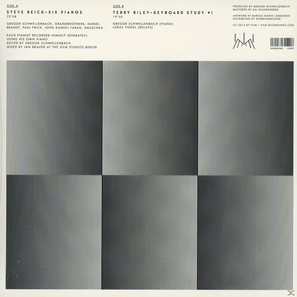 VARIOUS - Steve Reich: Six Pianos (180g LP+MP3/WAV)  - (Vinyl)