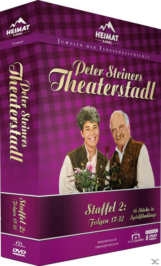 DVD-Box-Set, zwei lächelnde Personen, Text 'Peter Steiners Theaterstadl'.