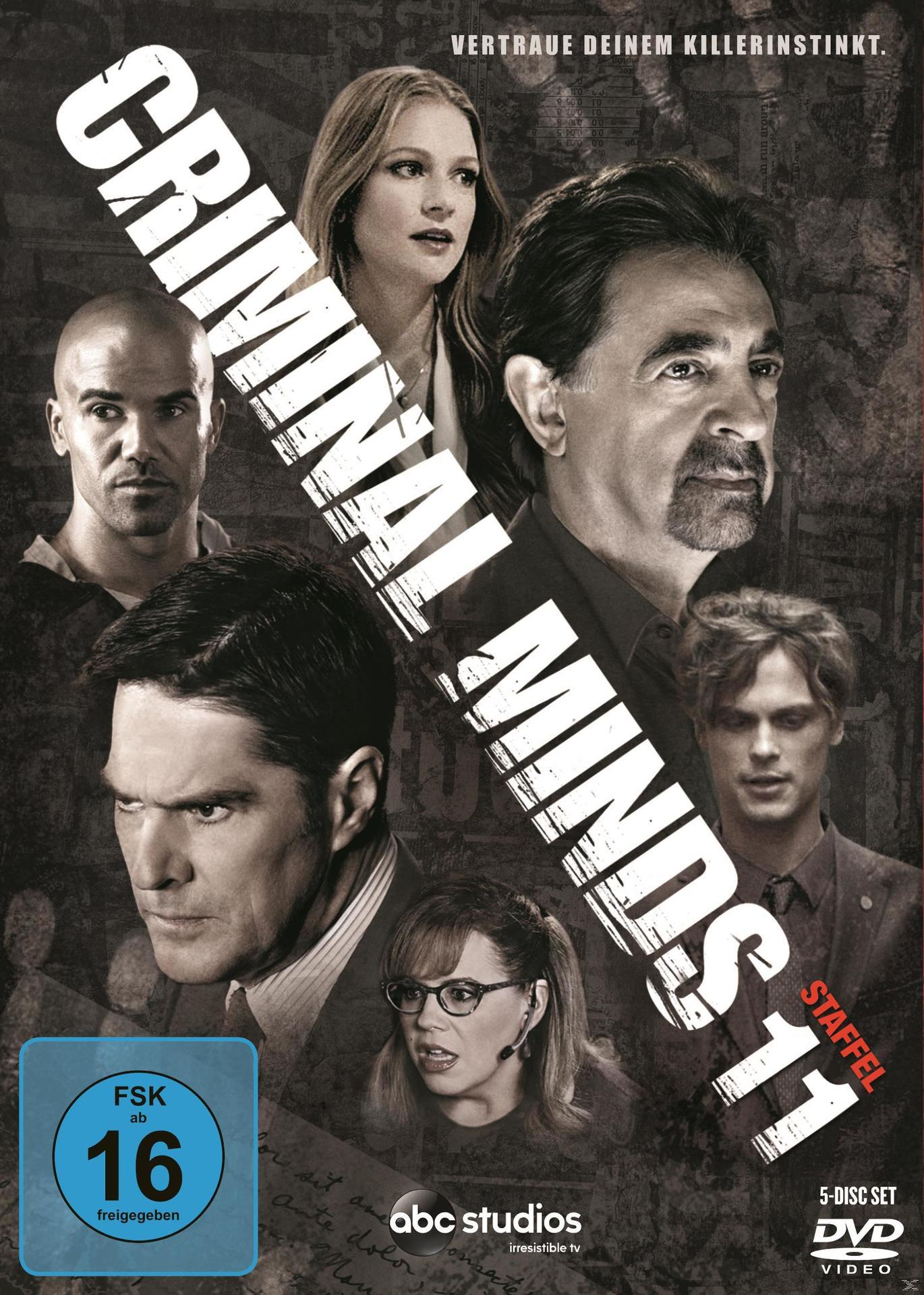 DVD-Cover für "Criminal Minds" mit Darstellern in einer Gruppe.