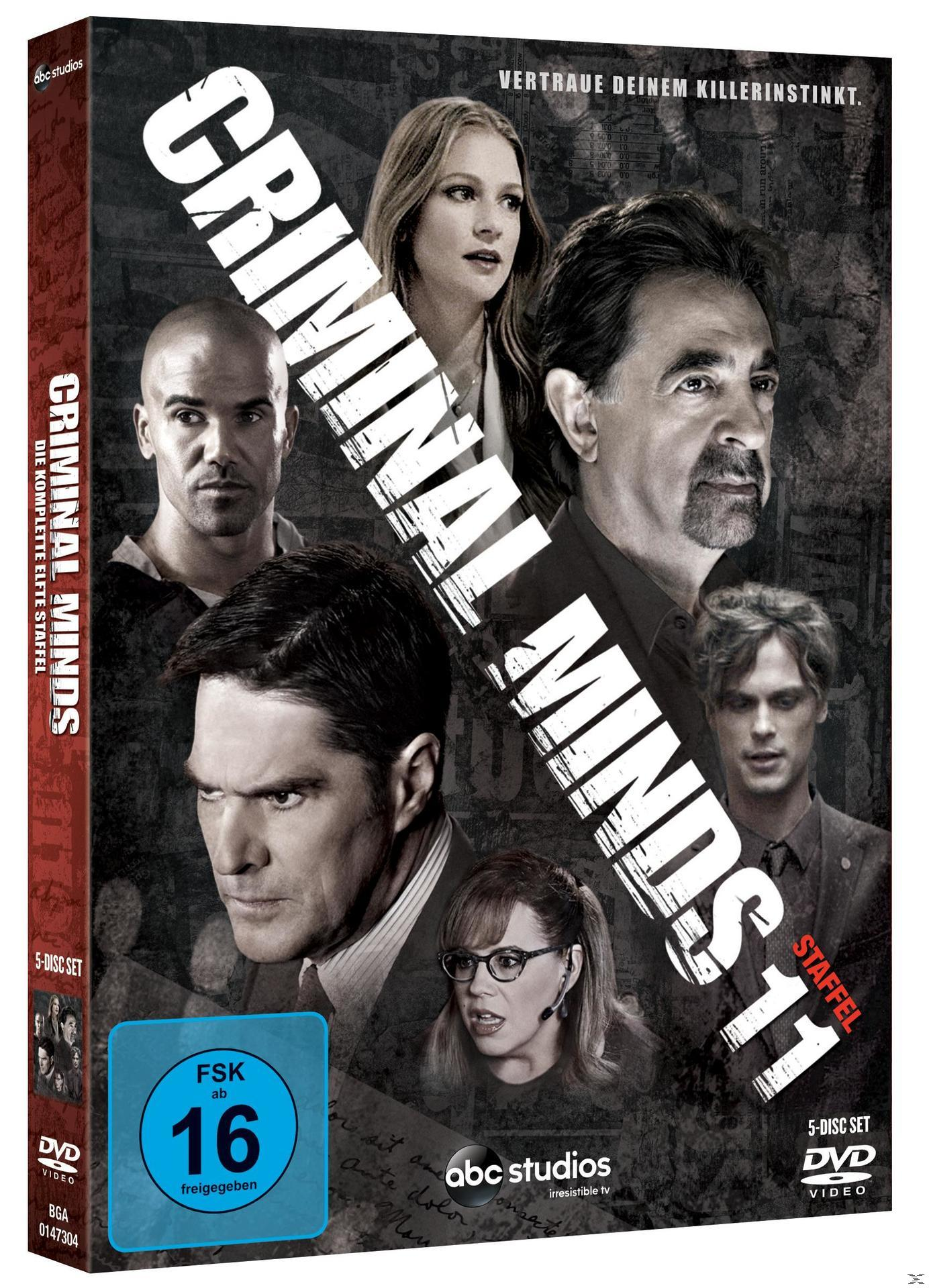 DVD-Cover für Criminal Minds mit Cast-Porträts und Titel. Die Staffelnnummer ist 11.