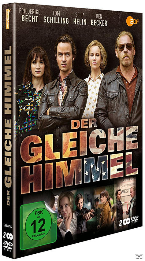 DVD-Cover. Vier Personen stehen auf dem Cover. Titel 'Der gleiche Himmel'.