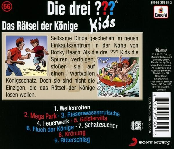 Albumcover: 'Die drei ??? Kids'. Cartoon-Bild mit drei Kindern, einer Wasserrutsche und Text.