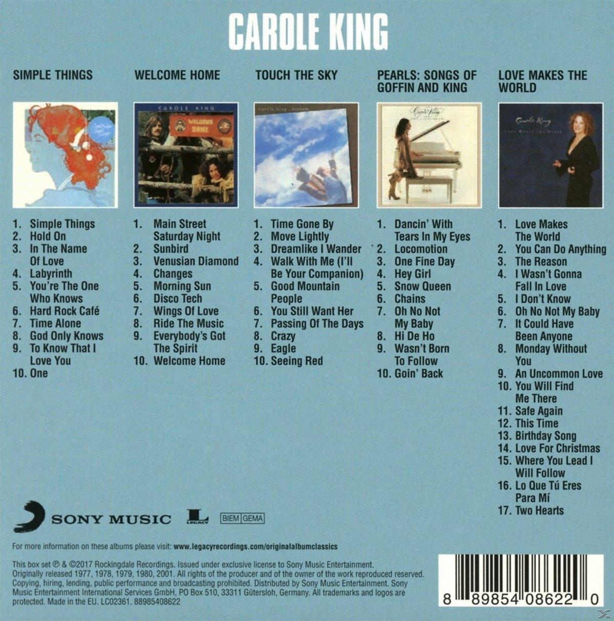 Rückseite eines CD-Covers mit einer Liste von Songs und Bildern von Albumcovern.