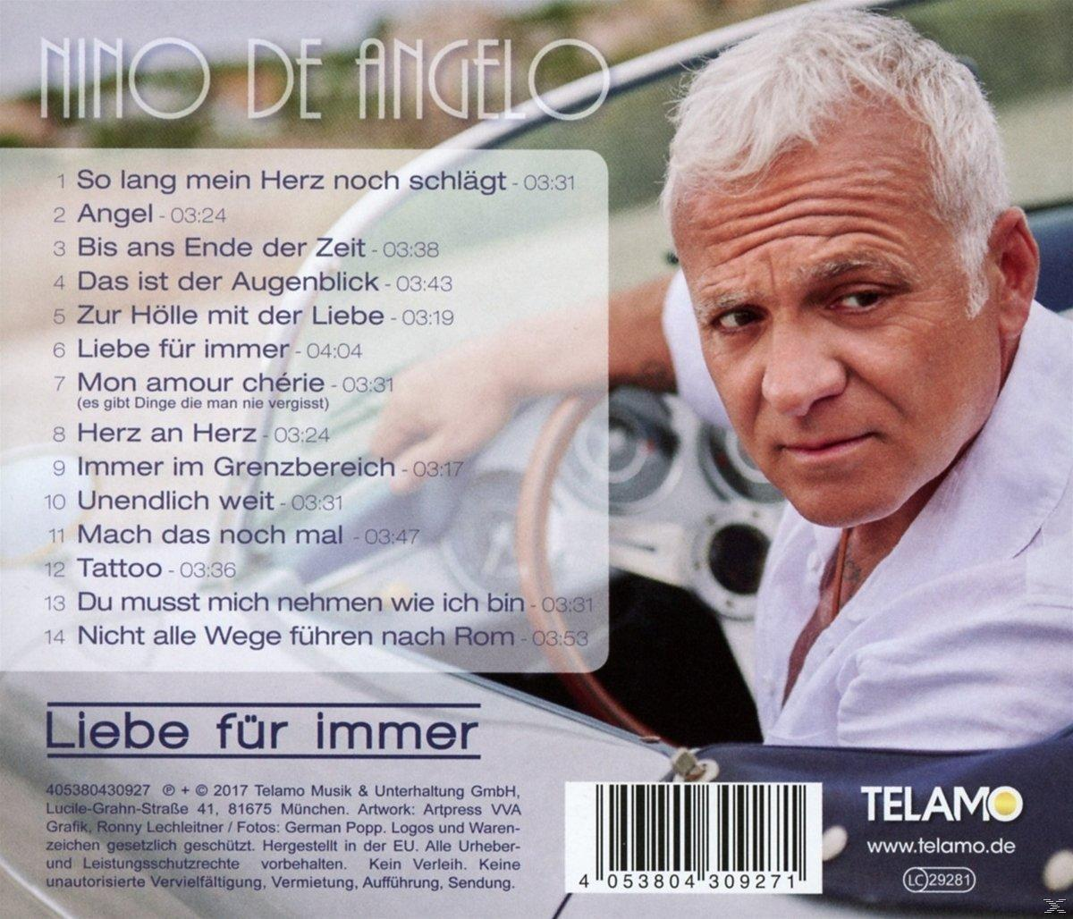 CD-Cover mit dem Gesicht eines Mannes und einer Titelliste. Der Künstler ist Nino de Angelo.