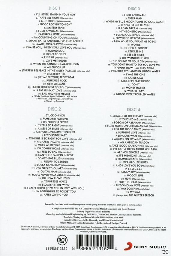 CD-Hülle mit den Titeln der Songs auf jeder Disc. Das Album heißt 'The Very Best of' mit einem Sony-Logo.