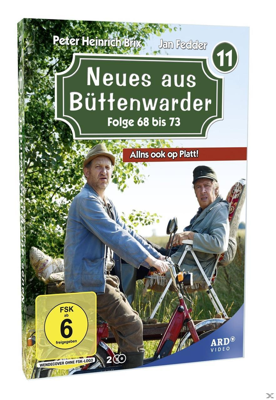 DVD Cover: Zwei Männer auf einem Fahrrad. Titel: Neues aus Büttenwarder. Grüner Hintergrund. FSK 6.