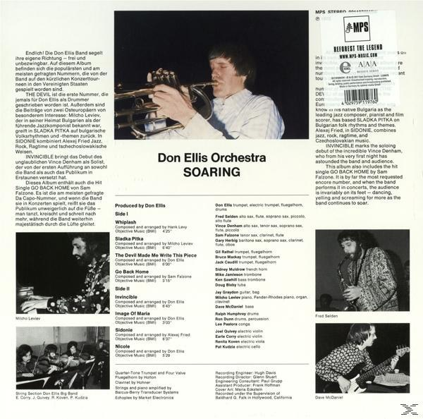 Albumcover. Mann mit Trompete. Text: Don Ellis Orchestra, Soaring.