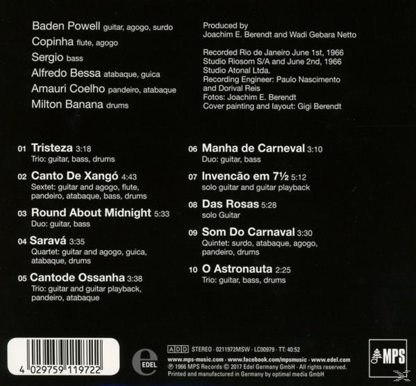 Baden Powell - Tristeza On Guitar  - (CD)