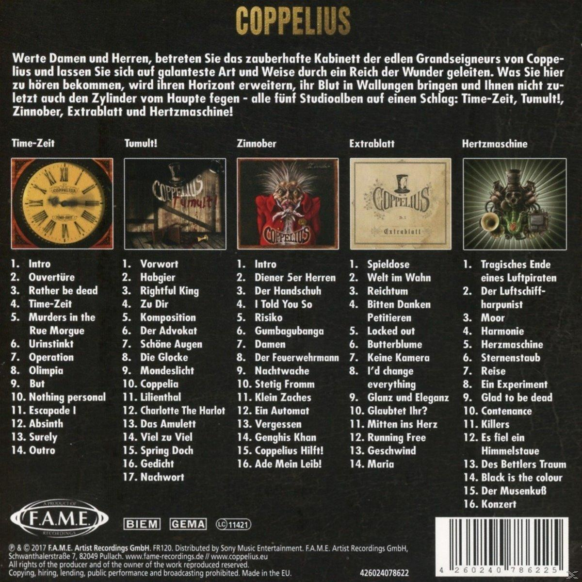 CD-Cover mit einer Collage von Bildern und Texten in Deutsch.