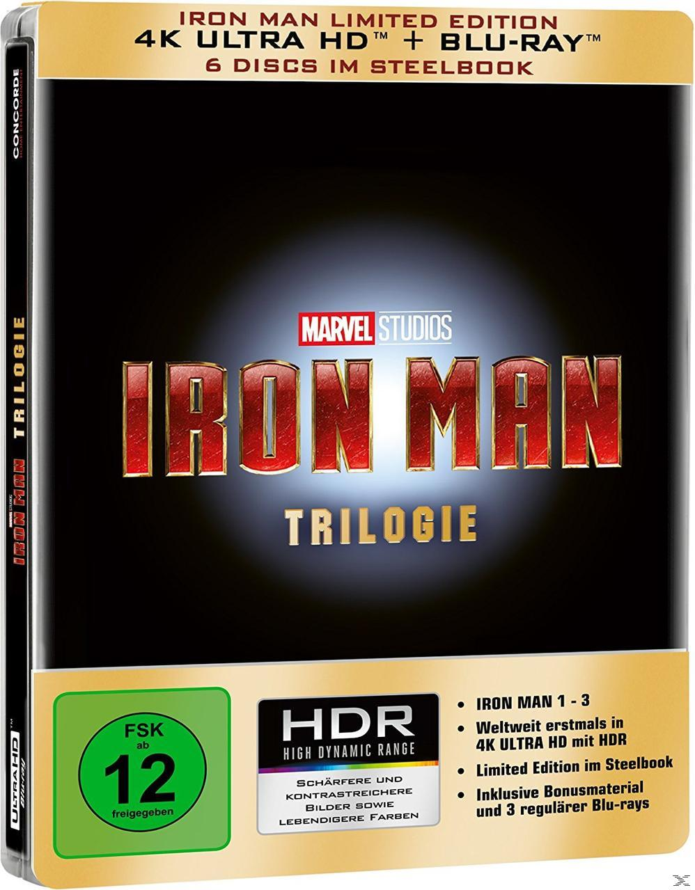 Iron Man Trilogie - Limited 4K Ultra HD Edition im Steelbook 4K Ultra HD Blu-ray + Blu-ray