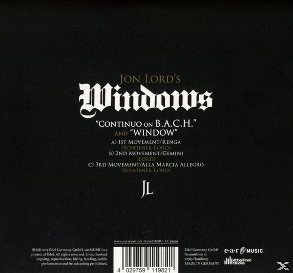 Albumcover mit Text auf weißem Hintergrund. Der Titel lautet "Windows".