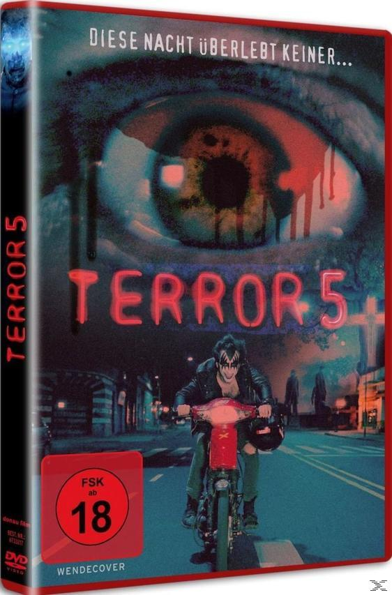 DVD-Cover mit einem gruseligen Auge und dem Titel 'Terror 5'.