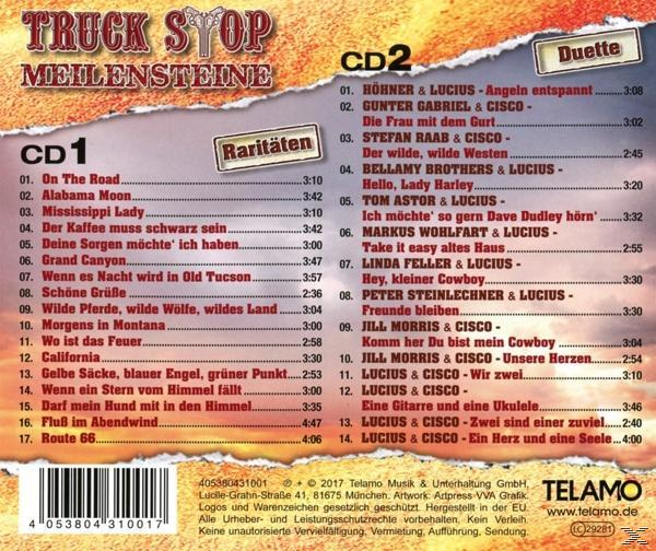 CD-Cover mit Titellisten für die Truck Stop Meilensteine CD2 mit Raritäten.