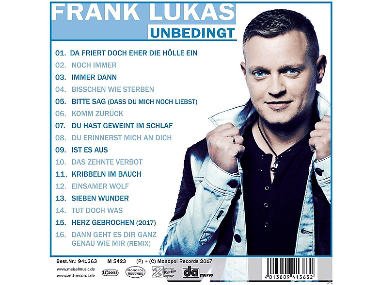Thumbnail - Frank Lukas - Unbedingt (CD)