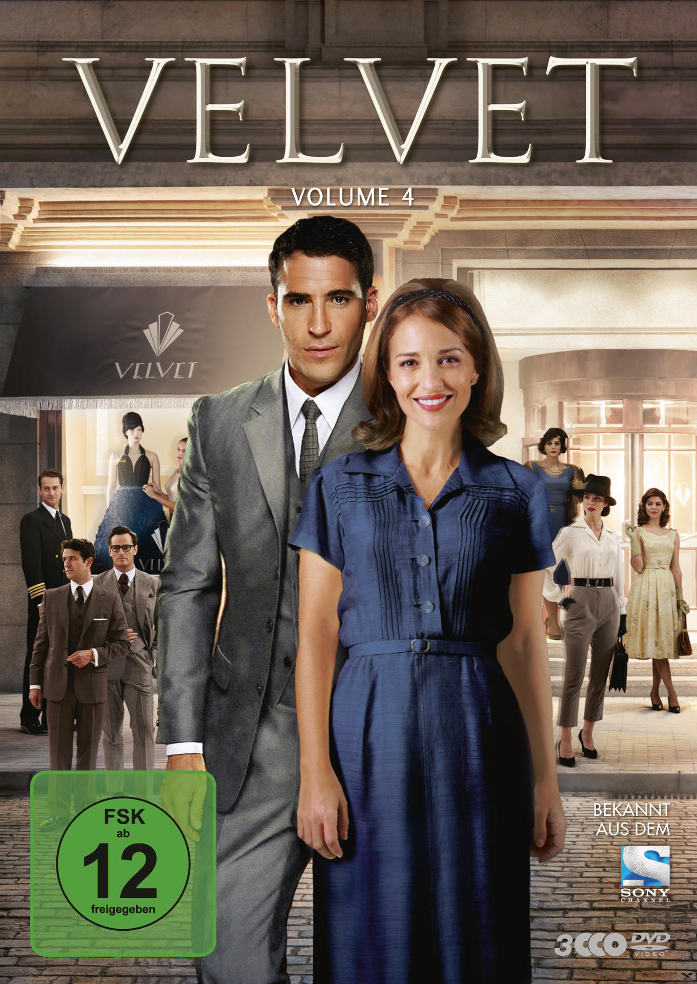 DVD-Cover. Ein Mann und eine Frau vor einem Gebäude. Titel: Velvet, Band 4.