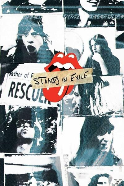 Albumcover mit mehreren Fotos von Rolling Stones Bandmitgliedern. Das rote Zungenlogo der Band ist zentriert.