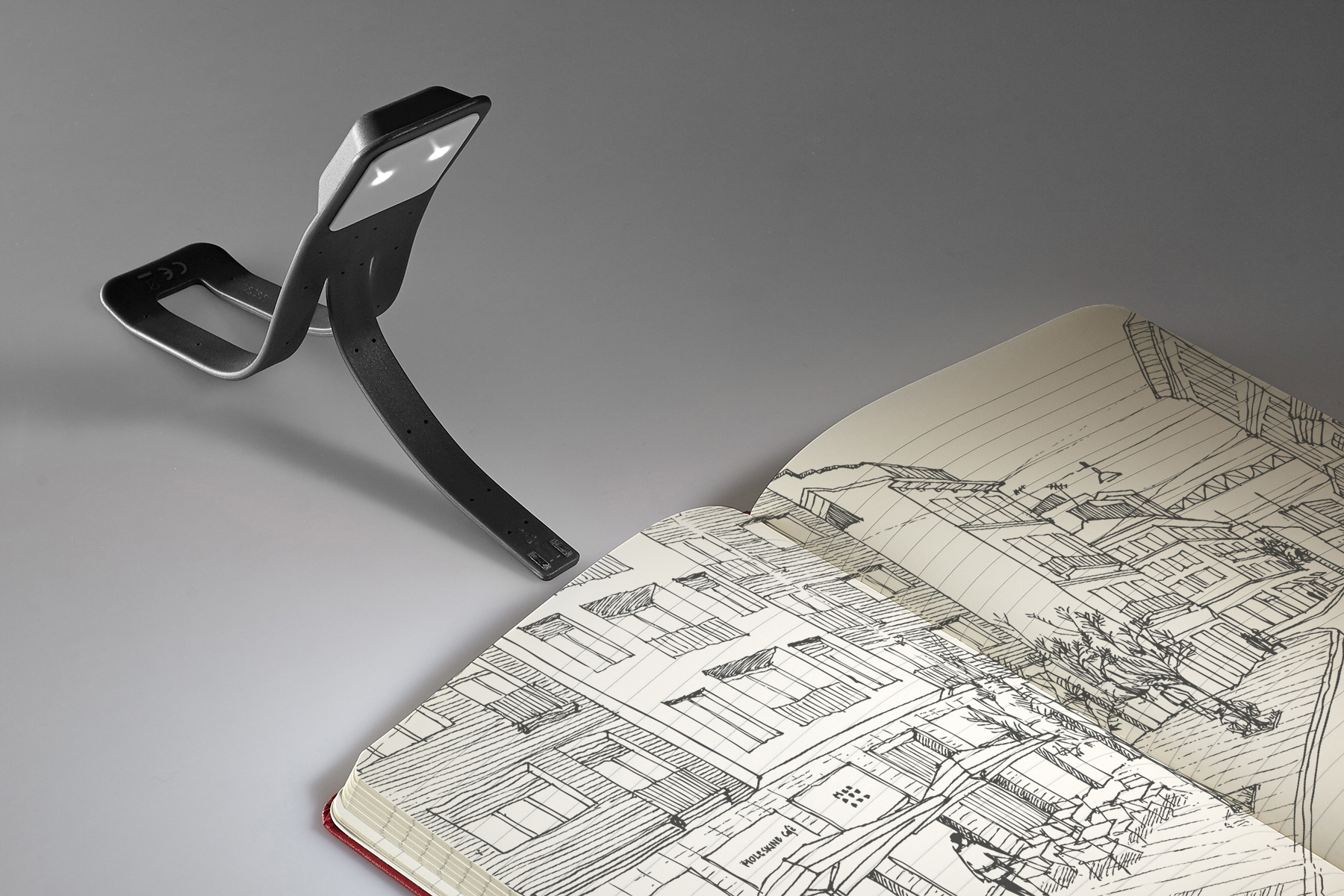 MOLESKINE Reading Collection Leseleuchte, Schwarz