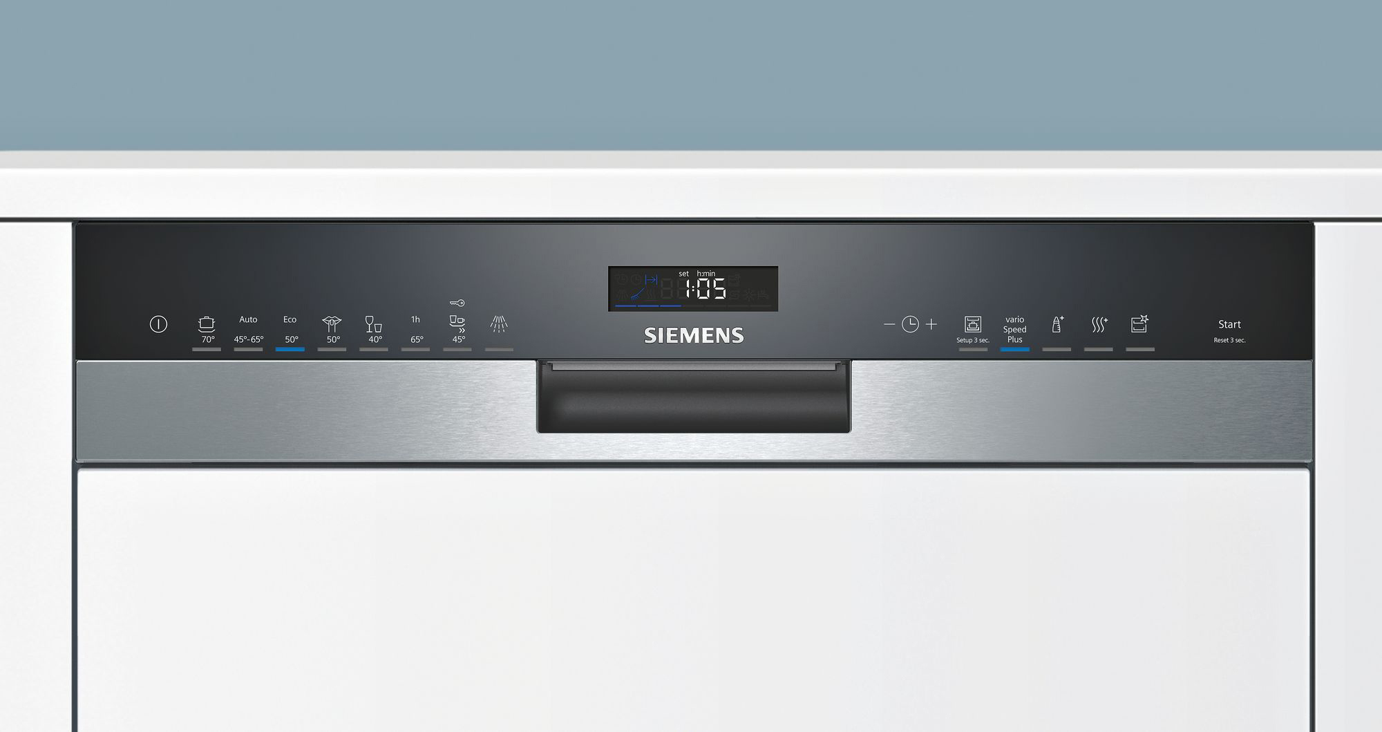 SIEMENS SN558S00IE IQ500 Geschirrspüler (teilintegrierbar, 598 mm breit, 44 dB (A), D)