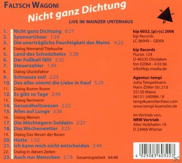 Faltsch Wagoni - Nicht Ganz Dichtung  - (CD)